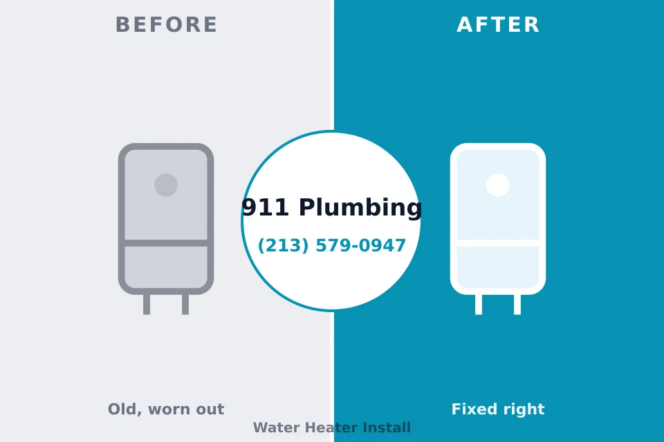 Before and after: plumbing repair Revere, MA